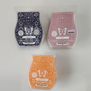 Scentsy Wax Collection - Midnight Blue, Soft Pink, Vibrant Orange
